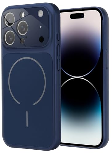 Image of SHINESTAR iPhone 14 Pro Case - Premium Shockproof Protective Cover, Wireless Charging Compatible, Slim & Durable Luxury Back Cover with Camera Protection (Blue)