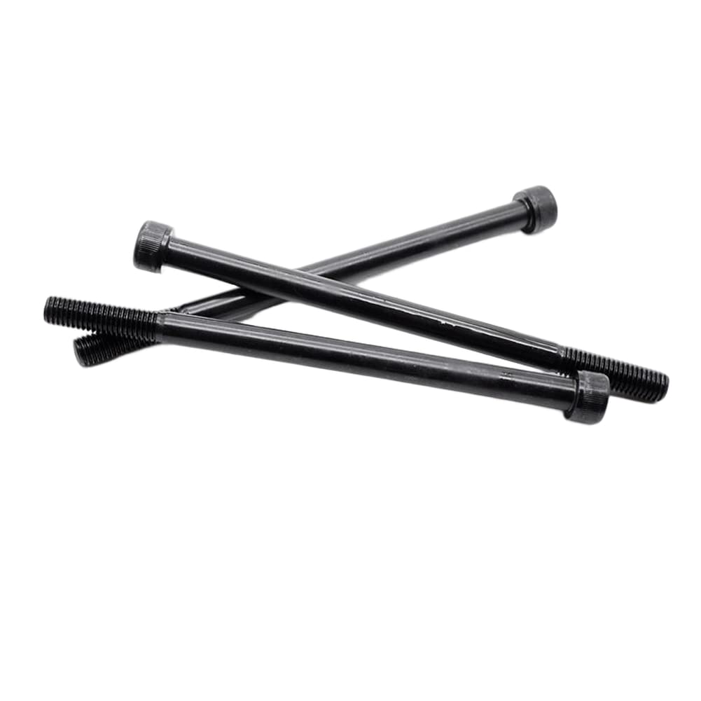 (1 set) Set di combinazione di dadi esagonali in acciaio al carbonio nero, per bulloni viti montaggio fissaggio albero meccanico, M20x220mm.
