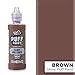 Tulip Puff Fabric Paint , Permanent Craft Paint for Clothes, DIY Projects, Notoxic, 4 fl oz, Shiny Brown