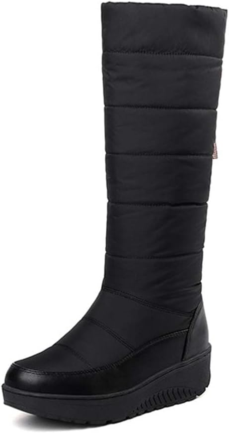 Women's Winter Snow Boots Fashion Warm Mid Calf Boots Waterproof Rain Platform Cold Weather Snow Boot