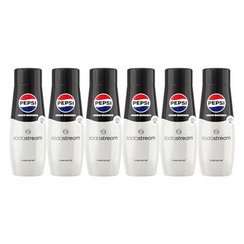 Sodastream - Set of 6 x Pepsi Max concentrates sugar-free 100% original flavour with measuring cap 6 x 440 ml.