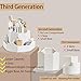 GGIANTGO Pencil Pen Holder for Desk, 9 Slots 360 Degree Rotating Desk Organizer, Cute Pen Organizers Stationery Supplies for Office Home & Art Supply (Beige)