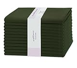 PurpleEssences Set of 12 Cloth Dinner Napkins 100% Cotton 18x18 - Soft Durable - Ideal for Farmhouse