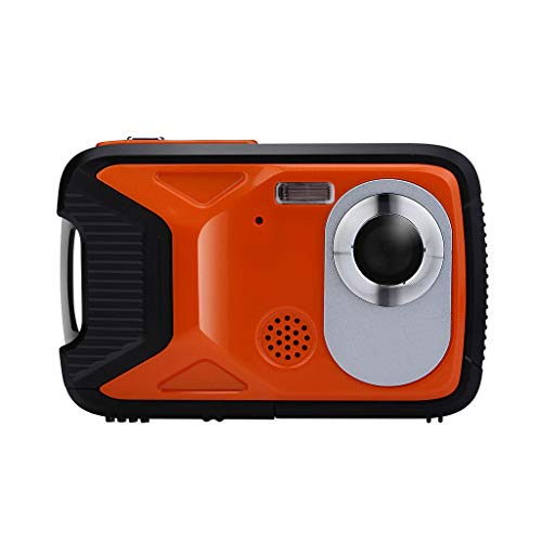 Sttech1-Toys Stetch1 Waterproof Digital Camera Underwater 21 MP Video Recorder 1080P Selfie DV Record Sports Waterproof Snorkeling Camera (Orange)