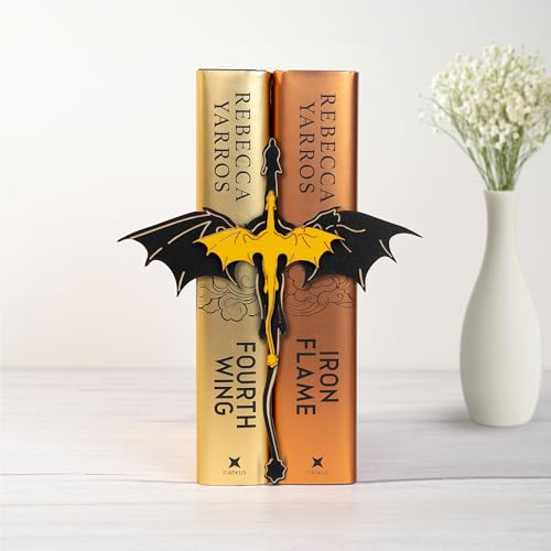 Enchanted Dragon Bookshelf Decor - Large 8x7 Wooden Fantasy Bookend for Acotar, Fourth Wing, and Throne of Glass Enthusiasts - Image 8