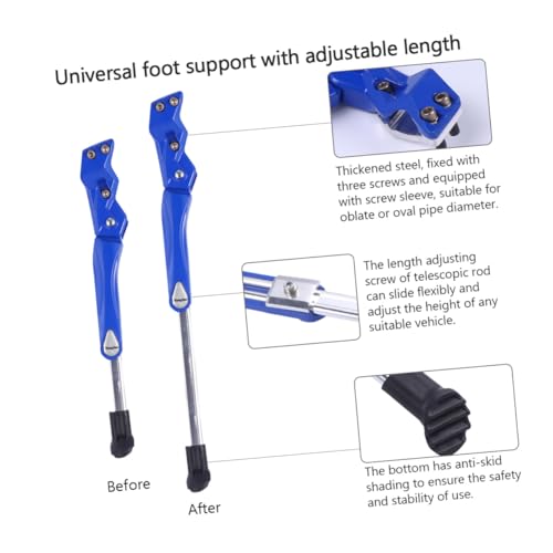 Béquille de vélo bleu en aluminium Uonlytech à libération rapide - 8