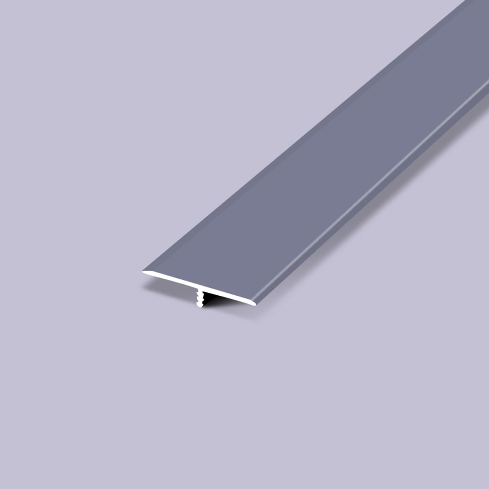 Doorway Tile to Wood/Carpet to Rubber,105cm/115cm/125cm/135cm/ Thresholds Transition Strip, T Molding Self Adhesive Floor Cover Strip(Gray,90cm/35.4in)