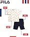 Fila Girls Shorts Set - 2 Piece Soft Breathable Toddler Girl Biker Shorts and Short Sleeve Shirt for Little Girls (2T-6X), Size 6X, Orange All Over Print