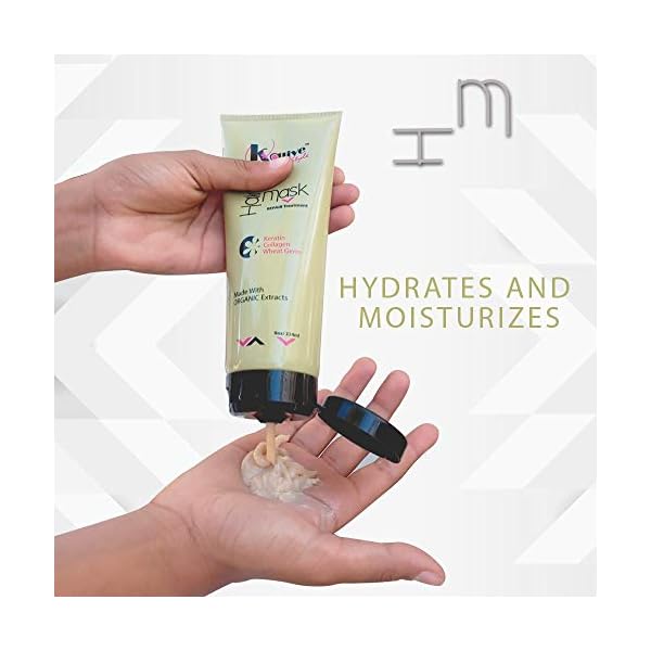 Kalive-2Style-Hair-Mask-8-Oz-Repair-Hydrate-Deep-Moisturizer-Conditioner-for-Dry-Damaged-Hair-Made-with-Keratin-Collagen-and-Wheat-Germ KALIVE Hair Mask for Deep Hydration & Repair - 8 oz. Keratin, Collagen & Wheat Germ - Hair Care Products for Dry, Damaged Hair.