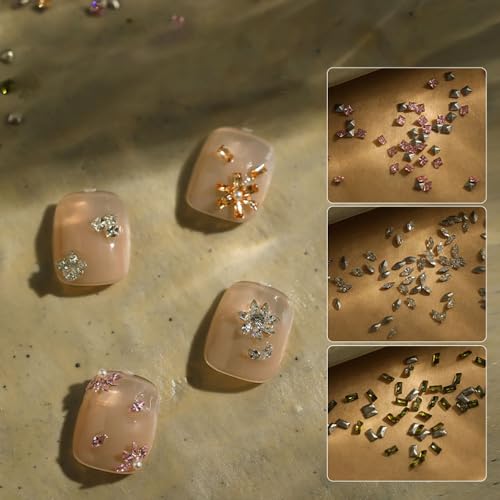 Jaliya JLA0280 200Pcs Tiny Zircon Rhinestones For Nails 3D Pointed Bottom Nail Rhinestones Nail Diamonds Colorful Nail Gems And Rhinestones thumb #3
