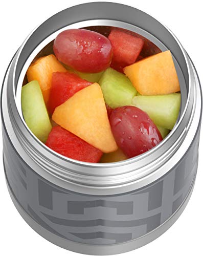Thermos Funtainer 10 Ounce Stainless Steel Vacuum Insulated Kids Food Jar With Folding Spoon, Grey And Aqua Waves #TOP7