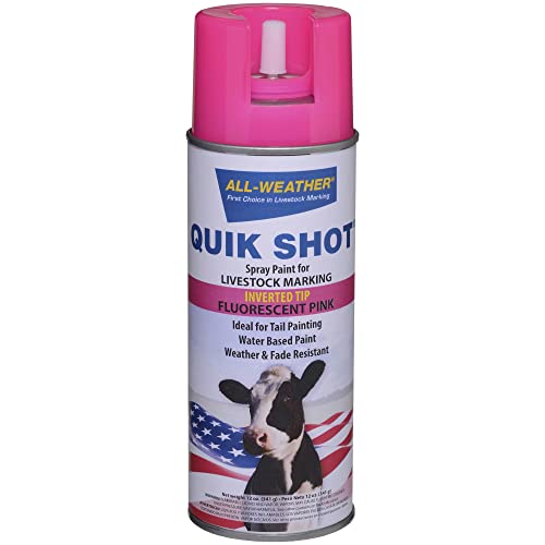 All-Weather 61112 Quik Shot Inverted Tip Spray Paint for Livestock