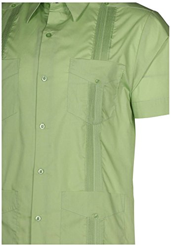 Guayabera Shirt Classic Poly Cotton Blend Short Sleeve NCM-16734