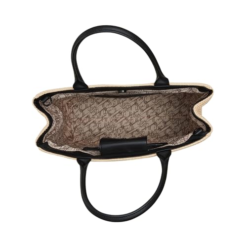 Steve Madden Lopez-S Large Straw Satchel W/Mini Bag, Natural4