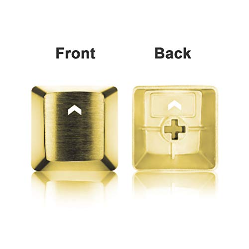 Fitlink Stainless Steel Metal Keycaps With Key Puller For Mechanical Keyboard Cherry Mx Switch(Direction Keys,Gold) #TOP1