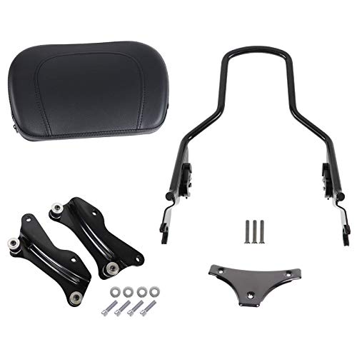 DSISIMO Black Detachable Upright Passenger Backrest Sissy Bar with Backrest Pad with 4 Point Docking Hardware Kit For Touring Road King Street Glide FLHR FLHX FLHT FLTR 2014-2020 - Thumbnail 7