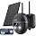Security Cameras Wireless Outdoor, 2K Solar Security Camera System 360° PTZ with Spotlight &amp; Sire...
