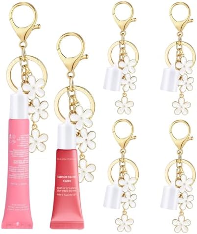 4PCS Lip Balm Cap Keychain for Summer Fridays Lip 0.5oz Gloss Wit...