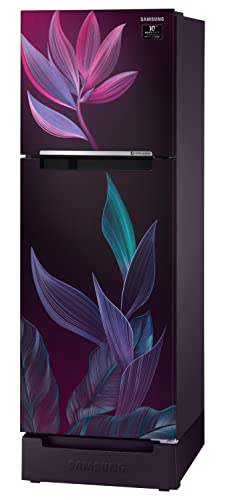 Image of Samsung 236L 2 Star Inverter Frost-Free Double Door Refrigerator (RT28C31429R /HL,Paradise Bloom Purple) Base Stand Drawer
