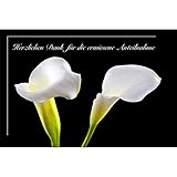 20 Stück einfühlsame Premium Danksagungskarten im Set mit 20 weiße Umschlägen - Trauerkarte, Anteilnahme Stiller Trauer Sterbefall Todesfall Beerdigung Mitgefühl Trauer - bedanken - Danke