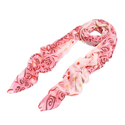 TrendsBlue Chic Roses & Polka Dot Floral Print Scarf2