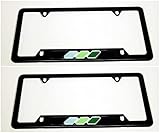 Sparkoo Tri-Color 3 Color Green License Plate Frame Cover Holder Sport Screws Caps Stainless Steel C