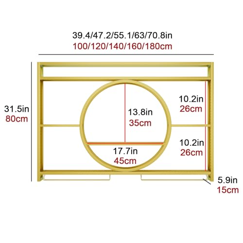 Support à verre et étagère de bar en fer flottante avec lumière LED intégrée - 8