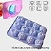 Sakolla 3 Pack Flower Molds Silicone, 12 Cavities Different Shapes Silicone Molds for Chocolate, Cupcake, Candy, Jelly, Ice Cube, Muffin (Pink, Purple, Blue)
