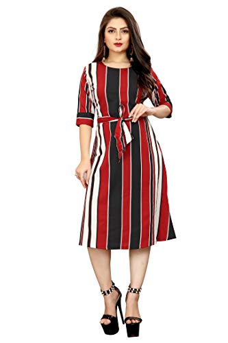 Image of AA Creation Women's Fit And Flare Knee Length Dress