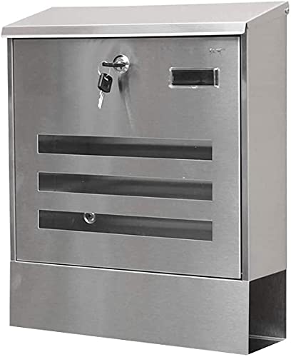 Boîte aux lettres murale contre le vol de colis avec couvercle étanche en inox