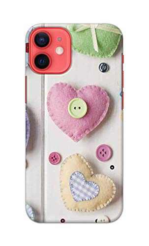Image of PRINTFIDAA Heart Shape Hard Back Cover for Apple iPhone 12 / iPhone 12 Pro (6.1 inch), A2403, A2172, A2402 Back Cover -(P6) KAT1010