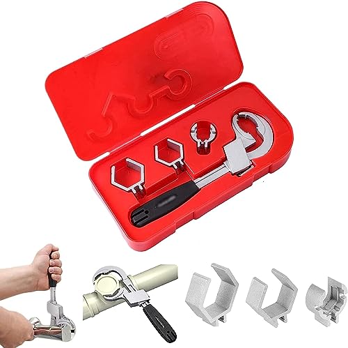 Image of inchVersatile Bathroom Multifunctional Adjustable Wrench | Universal Double Ended Wrench Set with 80mm Large Opening | Perfect for Disassembly & Assembly of Valves, Water Pipes, and Faucets