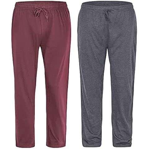 Mens Cotton Loungewear Bottoms with Pockets Cover