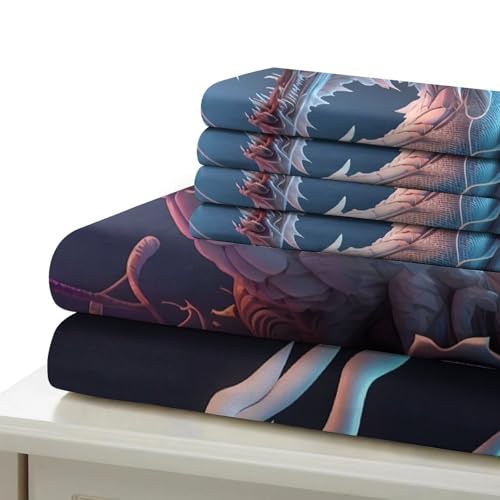 Housse de couette dragon pourpre en microfibre douce et durable - 7