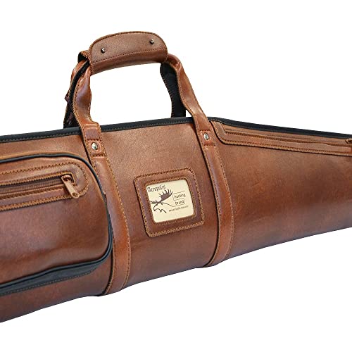 Hunting Rifle Bag - Canvas Leather Shotgun Case - Handmade Rigid Case For Disassembled Shotguns For Hunter - Browning Pouch Floating Shotgun Cases - Browning Hard Case Shotguns ‎Fz-7 (43.3X9.5) #TOP5