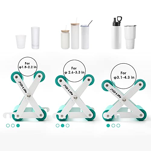 PYD Life Cup Tumbler Cradle Holder for Crafting Vinyl Application Mint Green with Foam Measurements 3 Adjustable Width for Tumblers Cups Mugs Bottles Epoxy Crafts - Image 3