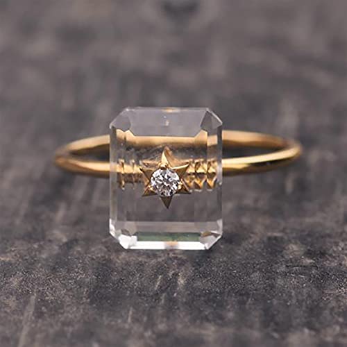 Bague Feng Shui rectangulaire en argent, le cadeau idéal pour femme