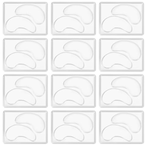12 Moldes Transparentes Reutilizables para Parches de Ojos DIY, Compatibles con Máquinas de Elaboración