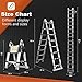 Telescoping Ladder A Frame, 16.5 Ft Compact Aluminum Extension Ladder, Portable Telescopic RV Ladder for Outdoor Camper Trips Motorhome with Tool Platform and Stabilizer Bar, 330 lb Capacity