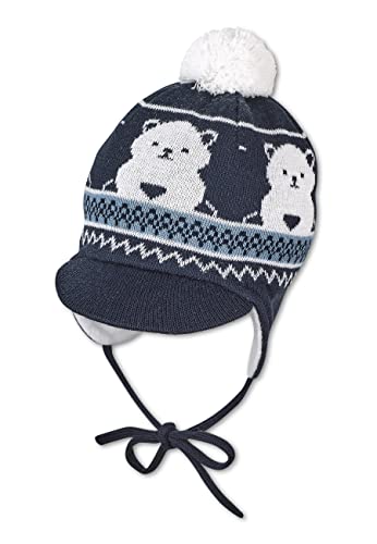 Sterntaler Baby JungenMütze Baby Bommelmütze Bärmarine 51