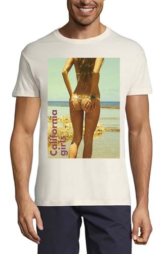 T-shirt coton homme naturel California Girls pour un look d'été décontracté