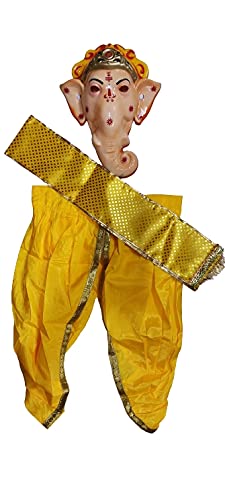 Ganesh ji Vinayak Fancy Dress Costume With Plastic Mask| Ganesh Chaturthi Festival| 7plus to Adult Age (12-15 yrs) (B09F3K5LZD) Amazon Price History, Amazon Price Tracker