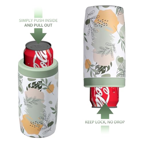 Image of Morefeel 4-in-1 Insulated Can Cooler for 12 oz Cans & Bottles | 304 Stainless Steel Can Holder Fits 12 Oz Slim Cans, Standard Cans, Beer Bottles & Works as A Open Cup; Dishwasher Safe