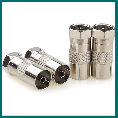 YUNSHANGHT 10 Pcs RF Female Socket to F Type Screw Male Plug Adapter Converter,TV T/F Type Connector Socket to RF Coax Aerial Adapter for Satellite TV DVR - Image 6