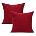 All Smiles Rojo Claro Burdeos Exterior Fundas de cojín y de Almohada Decorativas para Patio Decoración del Hogar de Navidad para Sofá y Cama de 45x45CM,2PC