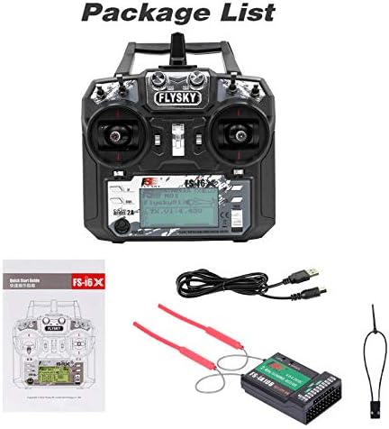 Goolsky FS-i6X RC Transmitter 2.4GHz 10CH AFHDS 2A with FS-iA10B Receiver for RC Drone Airplane Helicopter