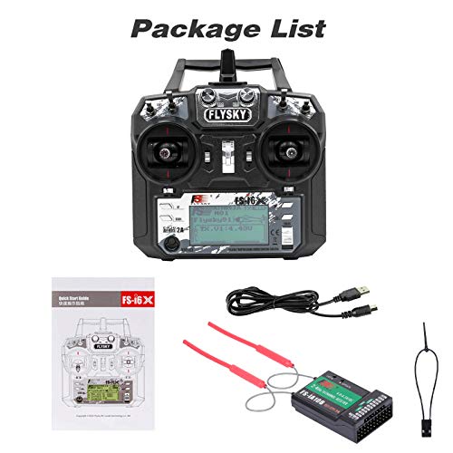 Flysky FS-i6X 2,4 GHz 10CH AFHDS 2A RC Transmissor com receptor FS-iA10B para helicóptero de avião d