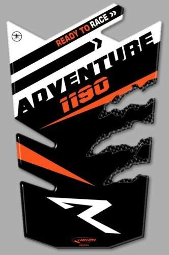 labelbike - 3D Hars Sticker Motorfiets Decoratie en Bescherming Tankdop Compatibel met KTM 1290 Super Adv 2021-2022