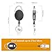 Retractable Badge Reel with Carabiner Belt Clip and Key Ring for ID Card Key Keychain Badge Holder Black 10 Pack by NATUREBELLE