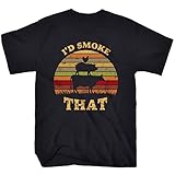 Hisayhe I'd Smoke That Funny BBQ T-Shirt Grilling Party Vintage Gift Shirt,Black,L